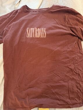Saturdays NYC Classic Logo T‑Shirt — Maroon